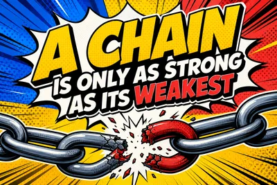 A chain is only as strong as its weakestの訳と組織での例