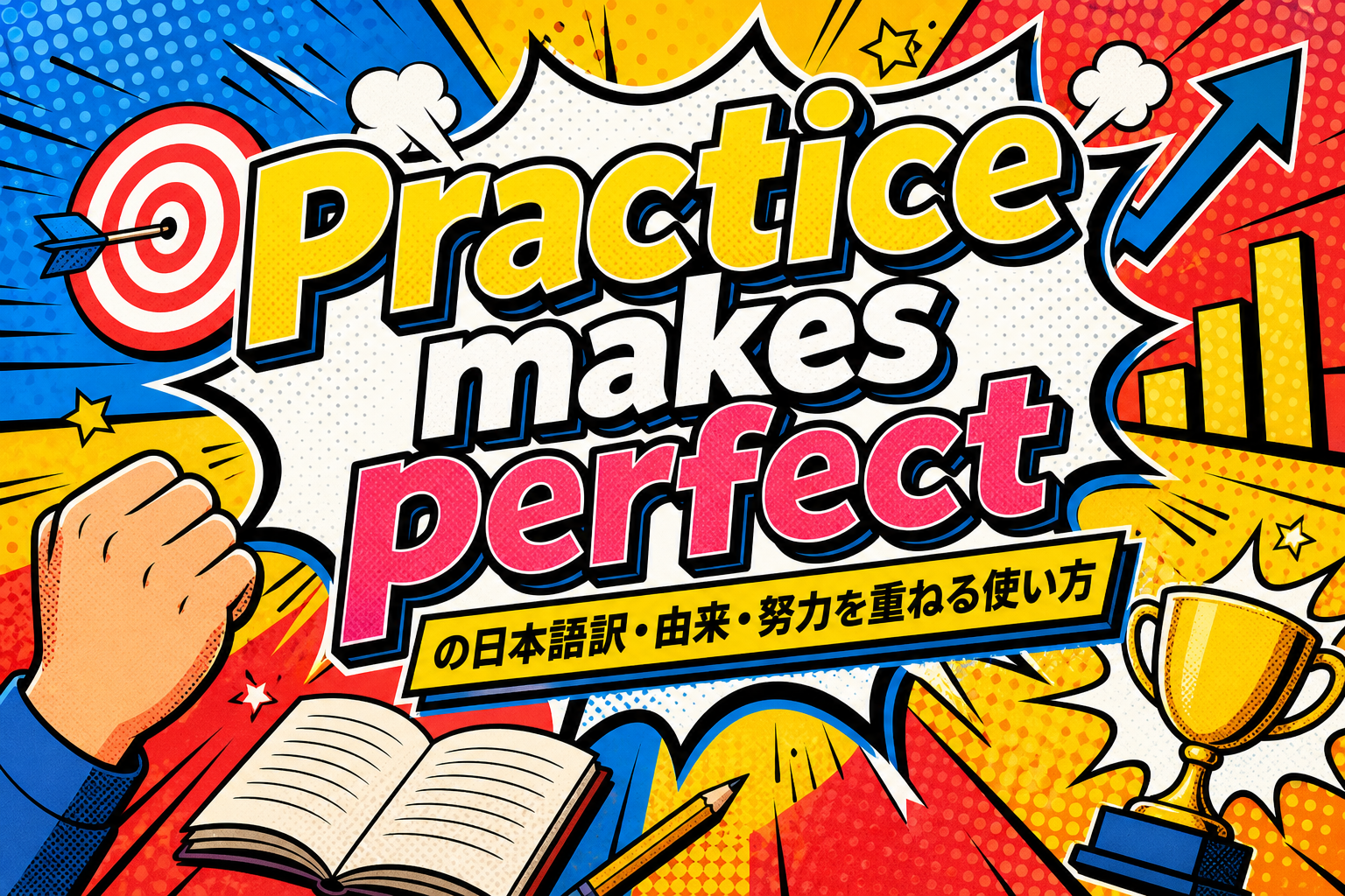 Practice makes perfectの日本語訳・由来・努力を重ねる使い方