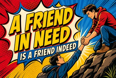 A friend in need is a friend indeedの意味・友情での例文